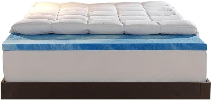 Sleep Innovations Dual Layer 4 Inch Memory Foam Mattress Topper, Twin Size by SleepInnovations