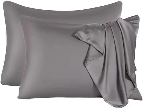 2 Pcs Mulberry Silk Pillowcase for Hair and Skin, Cooling Silk Pillow Case - Image 2