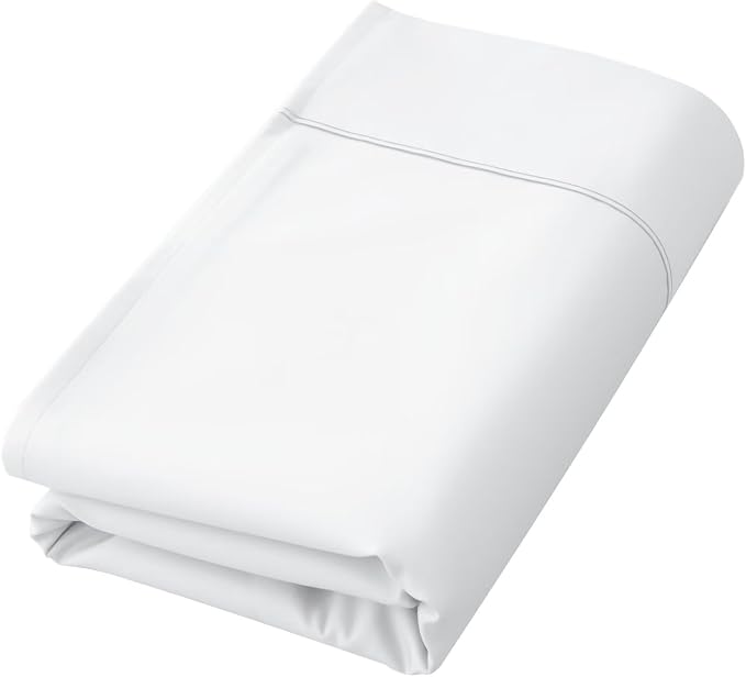 Cotton Flat Sheets Only, 600 TC 100% Cotton Flat Sheet Top Sheet Only, Queen by ShunjieHome