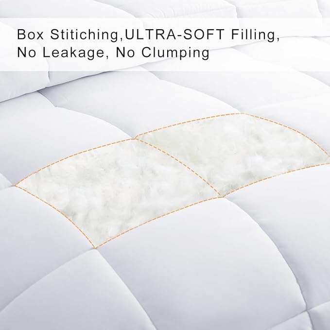 COHOME Queen Size Cooling Comforter, All-Season Quilted Down Alternative Duvet - Image 3