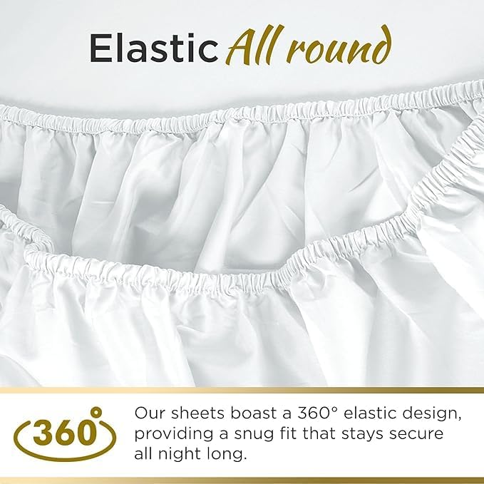 Microfiber 2-Pack 1800 Ultra Soft and Comfy Fitted Bottom Bed Sheets - Image 2