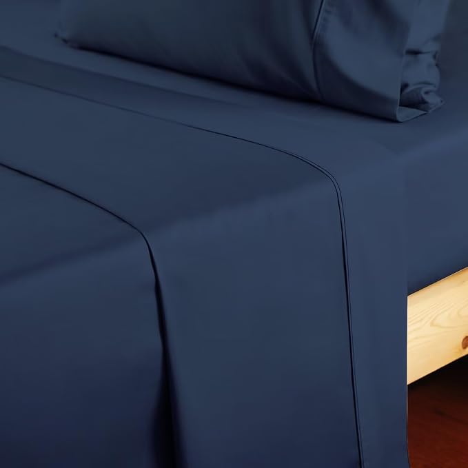 2-Pack Cotton Full Flat Sheet Only, 600 Thread Count 100% Egyptian Cotton Top - Image 7