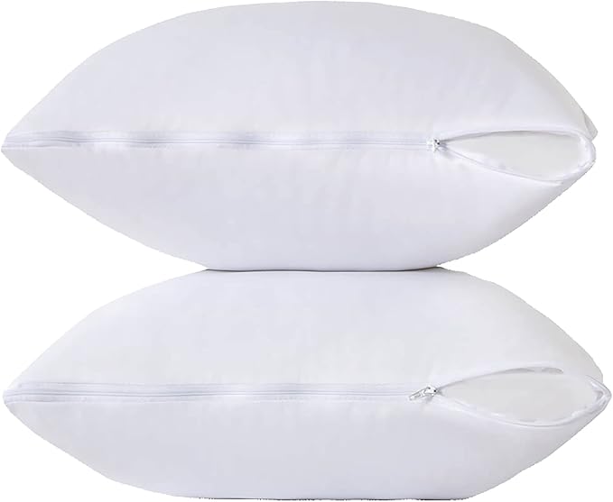 Feather Proof Pillow Protectors 24x24 Pack of 2 Waterproof Soft Bamboo Viscose - Image 3