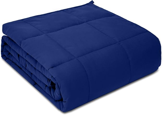 Weighted Blanket Queen Size NavyBlue 60''x80''x20lbs Weighted Blankets by PRETTY+NIGHT