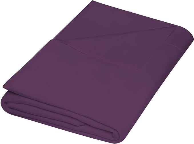 ZPECC King Flat Sheet Only 1 Pack, Durable Dark Purple Top Bed Sheets by ZPECC-ABrandThatHasBeenFocusedOnBabyProductsFor18Years