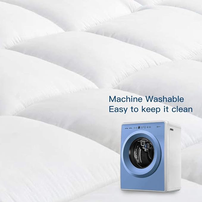 COONP Full XL Mattress Topper, Extra Thick Pillowtop, Cooling Plush Mattress - Image 7