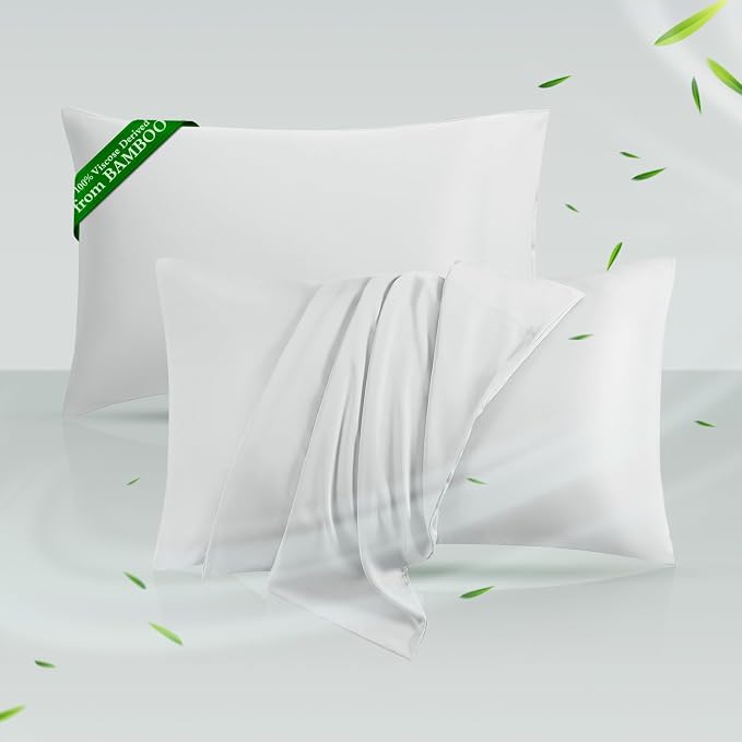 Cooling Pillowcases King Size Set of 2, Viscose Derived from Bamboo by HOTSLEEPERSHEETS