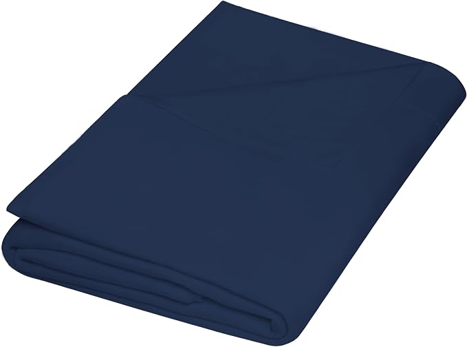 ZPECC Twin Flat Sheet Only 1 Pack, Durable Navy Top Bed Sheets Hypoallergenic by ZPECC-ABrandThatHasBeenFocusedOnBabyProductsFor18Years