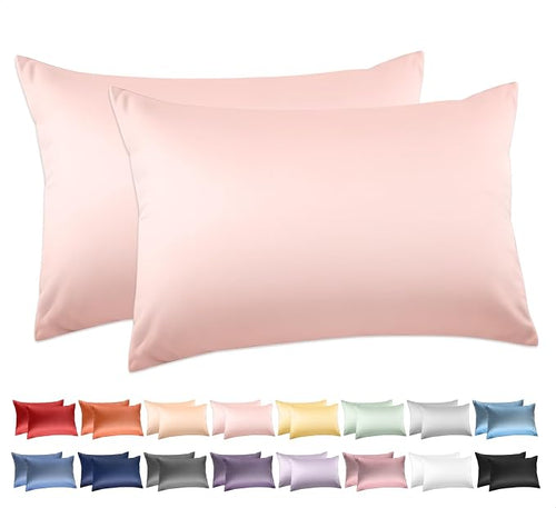 100% Cotton Queen Pillowcases Set of 2, Deep Dream 600 Thread Count Pillow Cases by DeepDream