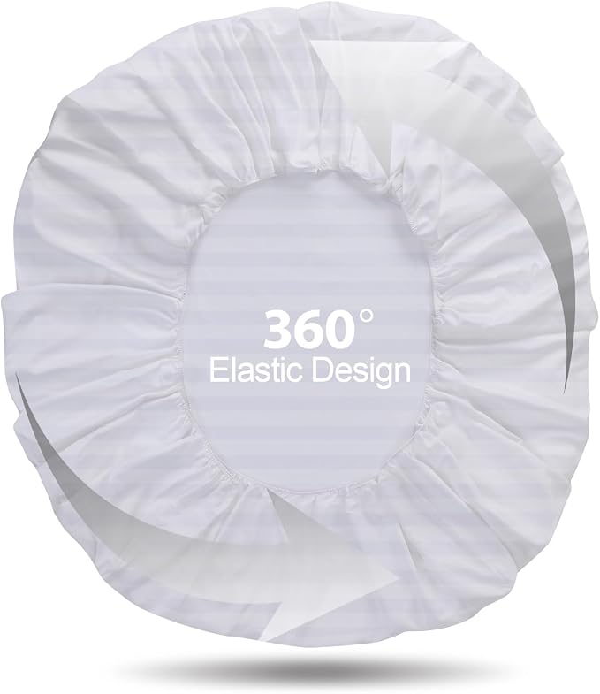 100% Egyptian Cotton Fitted Sheet CK Size, 600 Thread Count, Single Fitted - Image 8