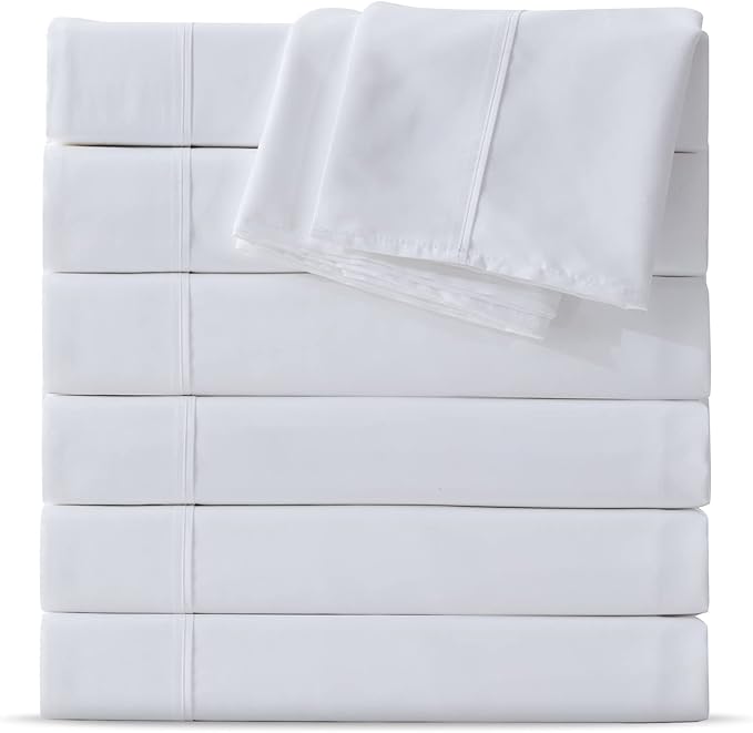 Maple&Stone Full Flat Sheet 6 Pack, Premium Soft & Breathable, Brushed by MapleStone