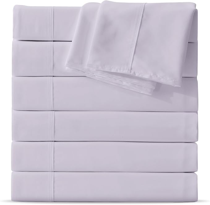 Maple&Stone Queen Flat Sheet 6 Pack, Premium Soft & Breathable, Brushed by MapleStone