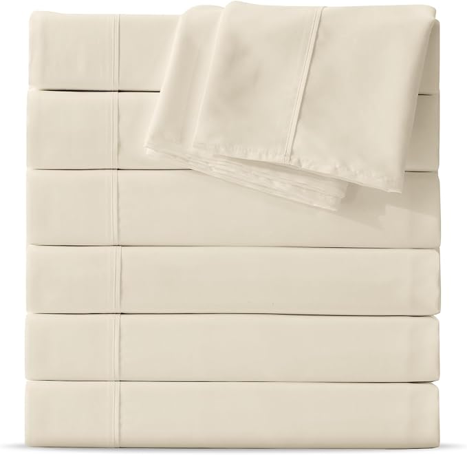 Maple&Stone King Flat Sheet 6 Pack, Premium Soft & Breathable, Brushed by MapleStone