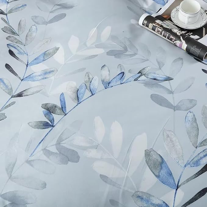 OAITE Duvet Cover Queen Size, Reversible Leaf Blue Duvet Cover Set - Image 6