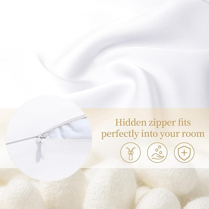 Mulberry Silk Pillow Cases Set of 2, Both Sides Real Silk Pillowcase - Image 4