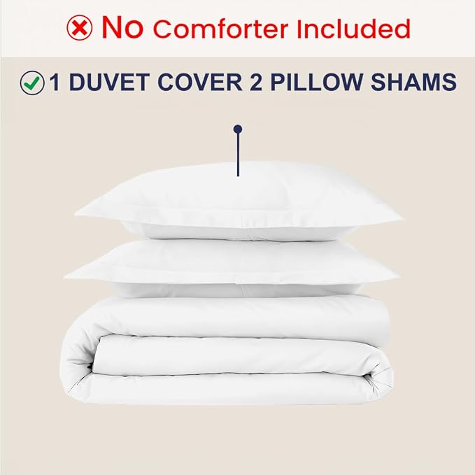 Kotton Culture 3 Pc 120" x 98" Duvet Cover Set Oversized King 100% Egyptian - Image 2