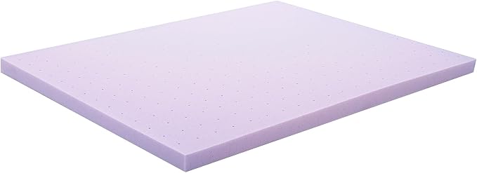 Lucid 3 Inch Lavender Memory Foam Mattress Topper, Queen Size – Essential Oil - Image 7