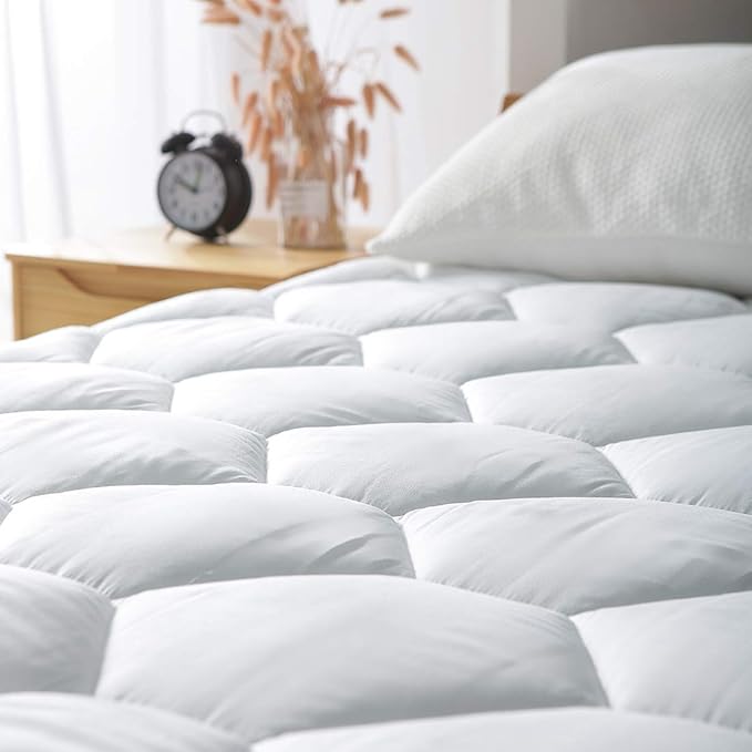 Favorland Cal King Mattress Pad, 8-21" Deep Pocket Protector Ultra Soft Quilted - Image 3
