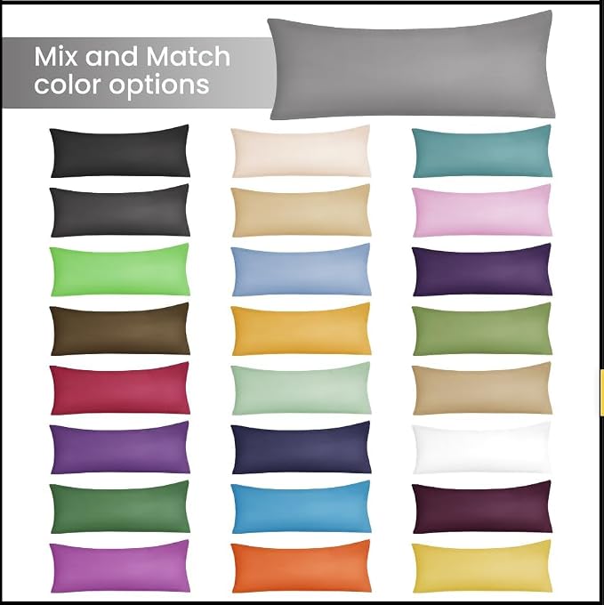 EVOLIVE Body Pillow Cover 21"x54", Ultra Soft Microfiber Pillowcase - Image 8