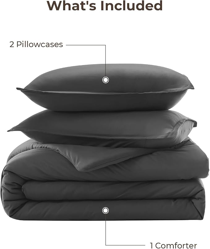 Litanika Twin XL Comforter Set Dark Grey, 2 Pieces Extra Long Dorm Bedding Sets - Image 7