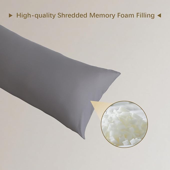 Memory Foam Body Pillow Insert, Soft Large Long Bed Pillow - Image 3