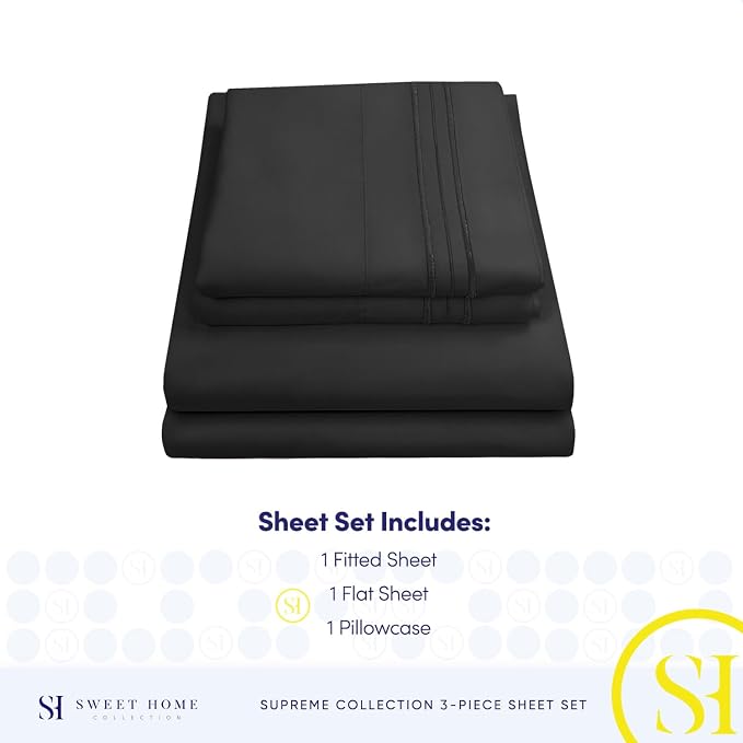 Twin XL Sheets - Breathable Luxury Sheets - 1800 Supreme Collection Extra Soft - Image 4