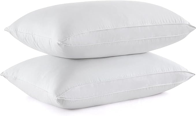 puredown® Goose Feather Down Pillows, Standard Size Soft Bed Pillows by Puredown