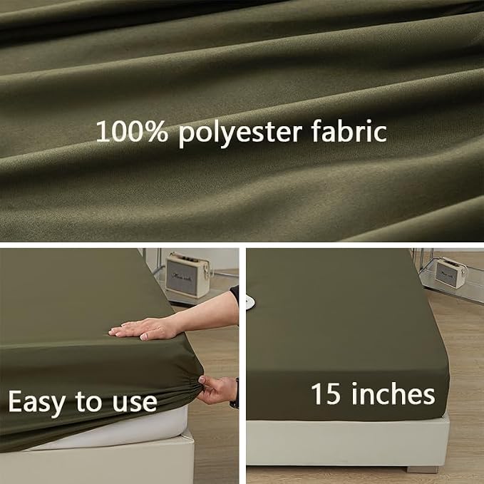 Bedding Queen Size Fitted Sheet Only- Bottom Matress Fitted Sheet-Fits 15inches - Image 3