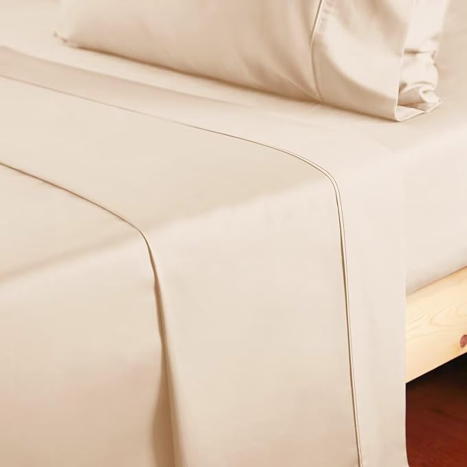 2-Pack Cotton Twin Flat Sheet Only, 600 Thread Count 100% Egyptian Cotton Top - Image 4