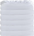 White Bulk Twin Fitted Sheet Only Deep Pocket 6 Pack, Quick Sort Bottom Bed by Culve