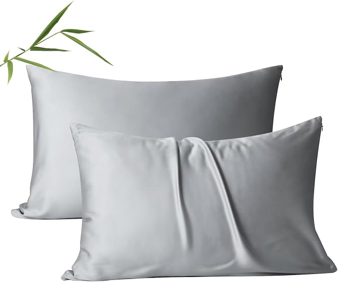 4 Pack Cooling Pillow Cases, Viscose Derived from Bamboo Pillow Protectors King by ShunjieHome