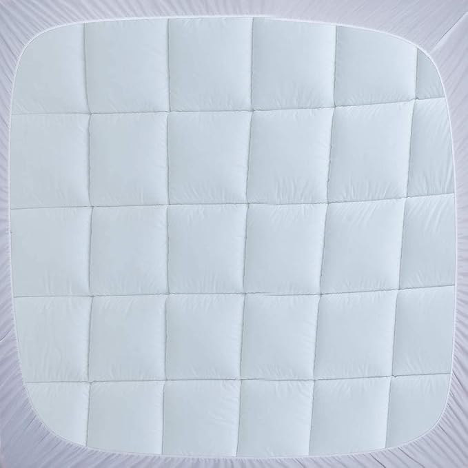 WhatsBedding Waterproof Mattress Pad Twin XL Size Cotton Top Down Alternative - Image 8