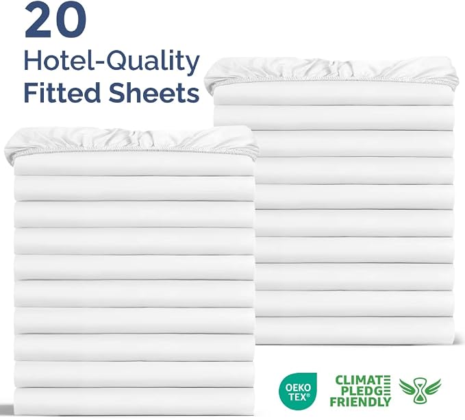 Bulk Case Pack of 16 Fitted Sheets - Image 2