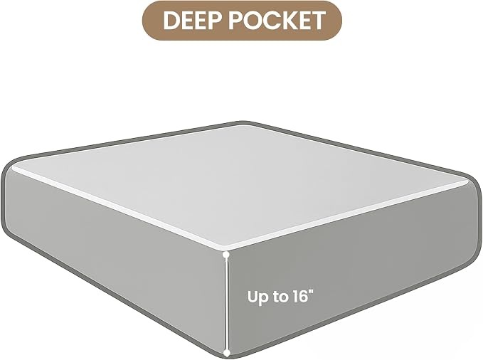 ROSE&RISY Light Grey Full Fitted Sheet, Soft and Breathable - Image 2