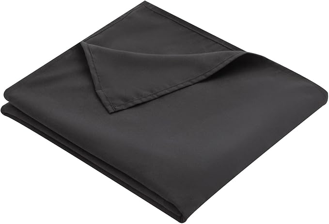 Queen Flat Sheet Only， 90x102Inch Black by Hotella