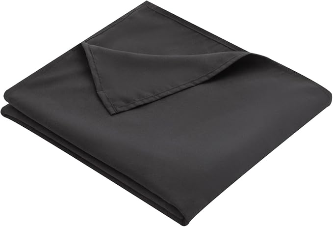 Twin Flat Sheet Only，66x96Inch Black by Hotella