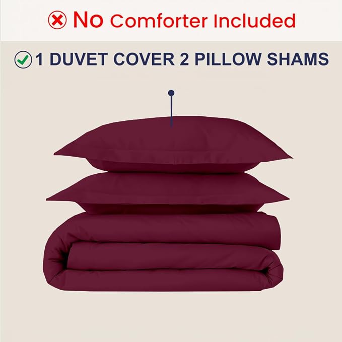 Kotton Culture 3 Pc Duvet Cover Queen Size/Full Size Set-100% Egyptian Cotton - Image 2