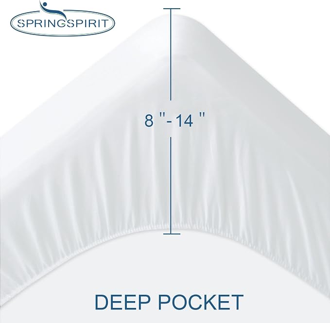 4 Pack Twin Mattress Protector Waterproof Premium Terry Twin Bed Sheets Fitted - Image 3
