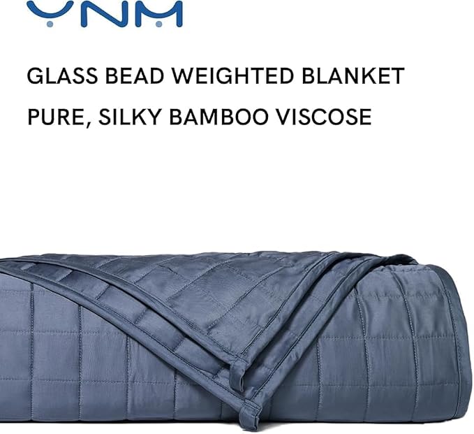 YnM Cooling Weighted Blanket for Adults, 10lbs Heavy Bed Throw for One Person - Image 2