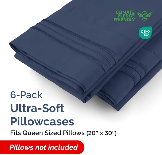Queen Pillow Cases Set of 6 - Image 2