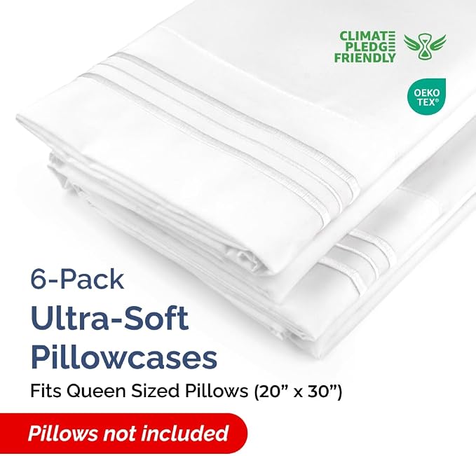 Queen Pillow Cases Set of 6 - Image 2
