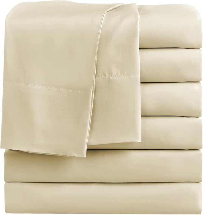 FreshCulture King Flat Sheets Only, Soft Microfiber Bedding Sheets by FreshCulture