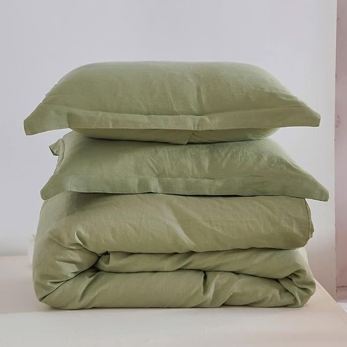 Simple&Opulence 100% Linen Duvet Cover Set 3pcs Basic Style Natural French - Image 9