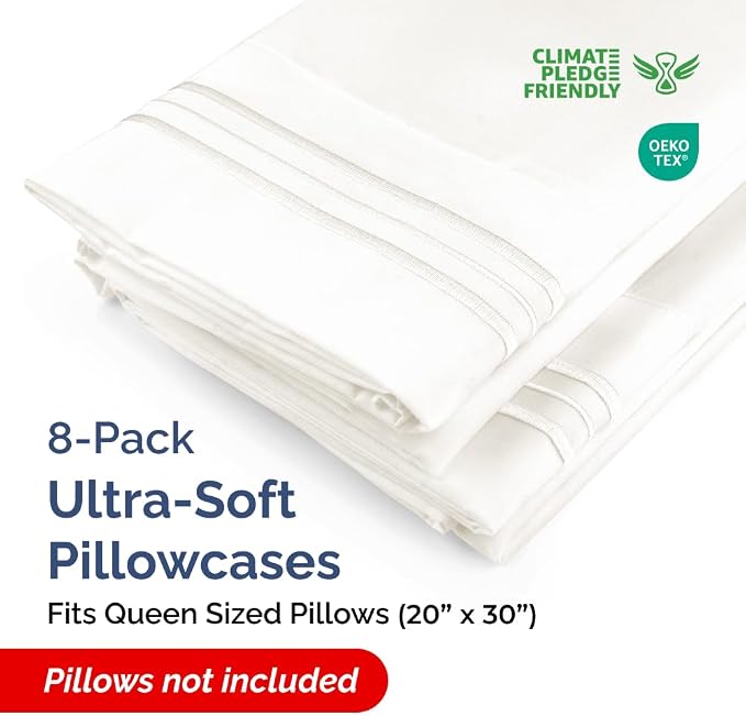 Queen Pillow Cases Set of 8 - Image 2