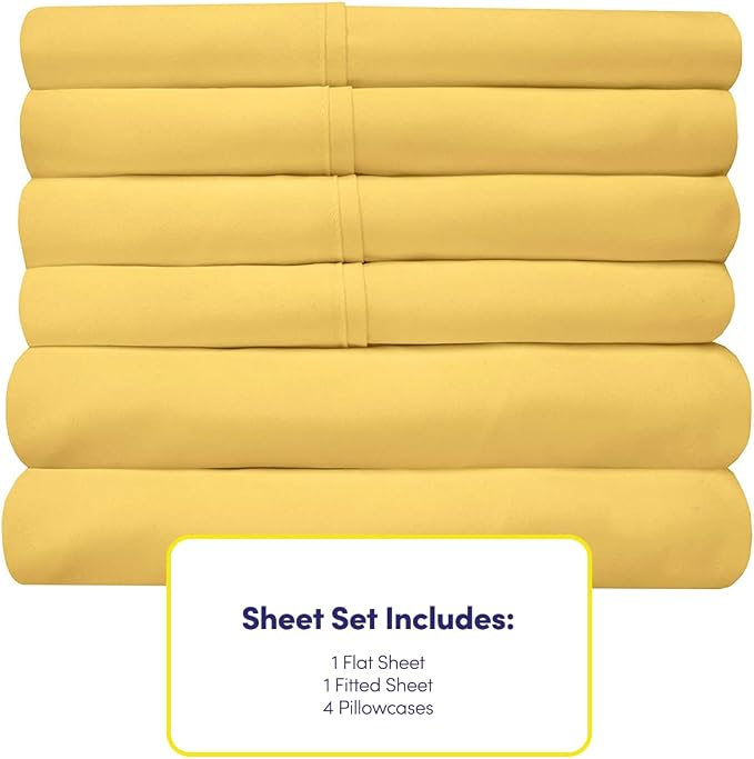 Queen Sheets Yellow - Image 4