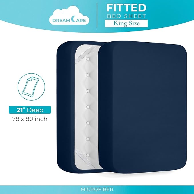 DREAMCARE Fitted Sheet Queen Size - Image 4