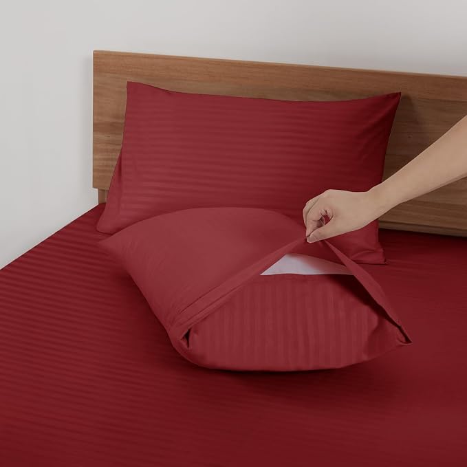 Mejoroom Striped Full Size Sheets – Extra Soft Full Size Bed Sheets - Image 4