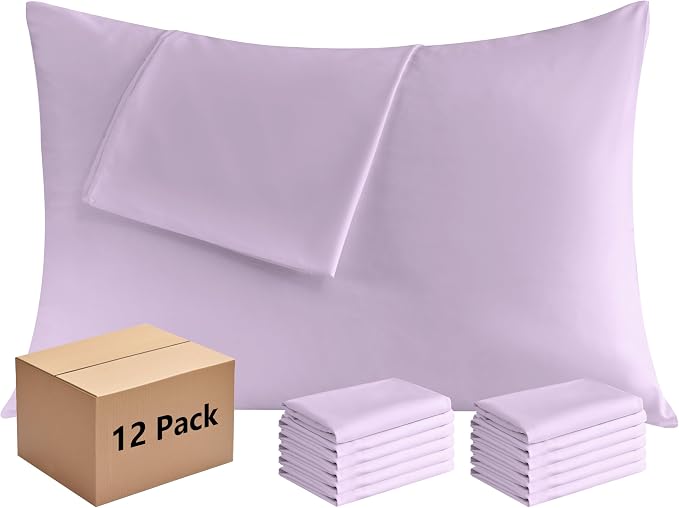 Pillowcases Queen 12 Pack, 20x30 Pillow Cases by Culve