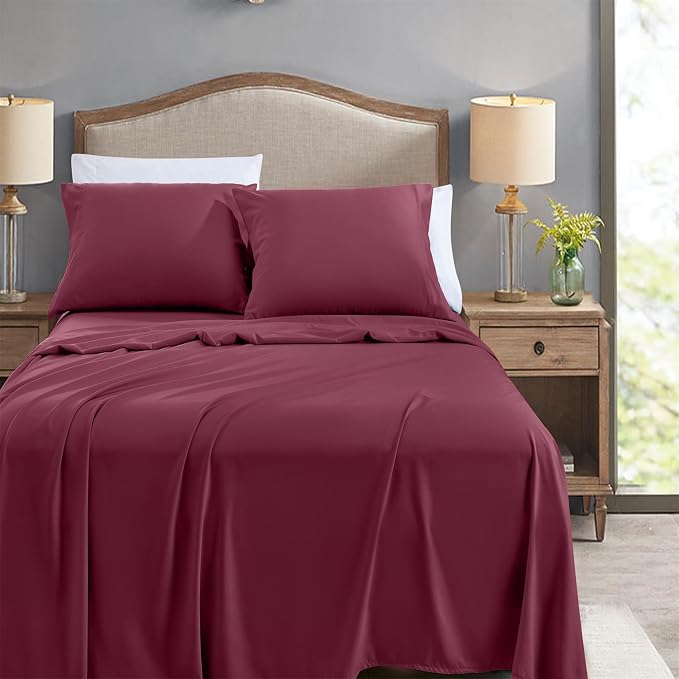 FreshCulture Twin Flat Sheets Only, Soft Microfiber Bedding Sheets - Image 2