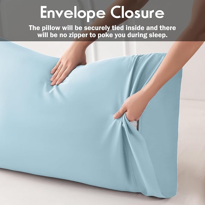 Pillowcases Queen Size 2 Pack, Cooling Viscose from Bamboo Pillow Cases - Image 4